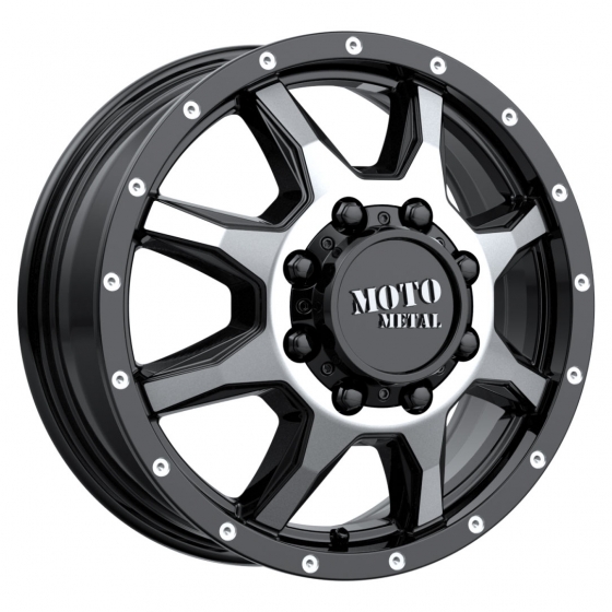 Moto Metal MO995 in Gloss Black Machined (Front)