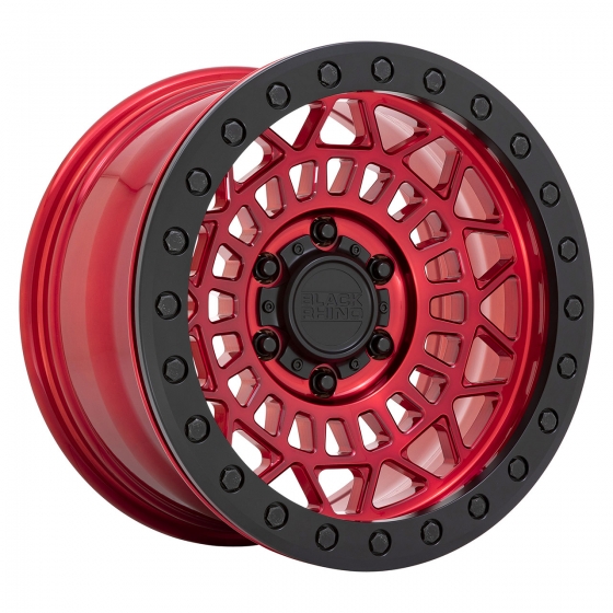 Black Rhino Laughlin Forged (BL) in Machined Candy Red (Black Hardware)