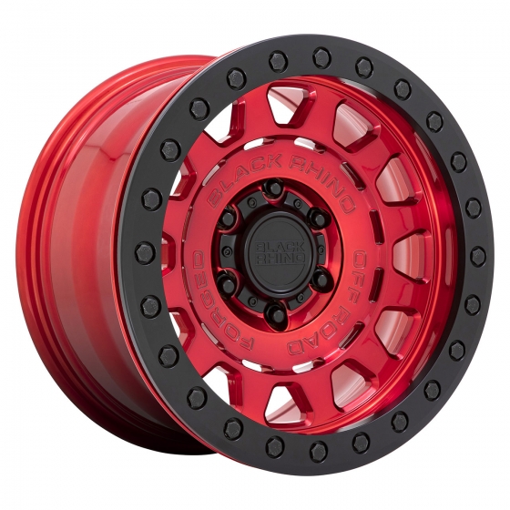 Black Rhino Prerunner Forged (BL) in Machined Candy Red (Black Hardware)