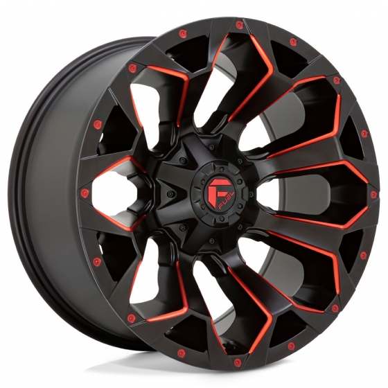 Fuel Assault D787 in Matte Black Milled (Red Tint)