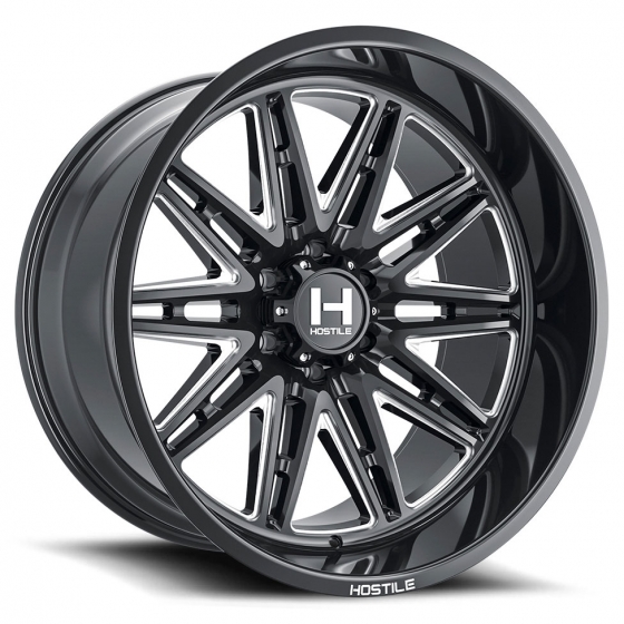 Hostile Off Road H126 Maniac in Gloss Black Milled (Blade Cut)