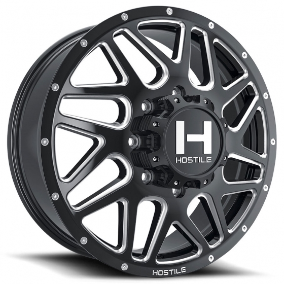 Hostile Off Road H401 Sprocket-F in Gloss Black Milled (Blade Cut)