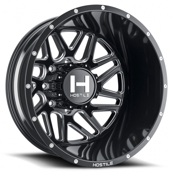 Hostile Off Road H401 Sprocket-R in Gloss Black Milled (Blade Cut)