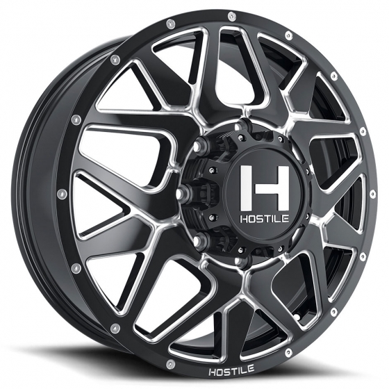 Hostile Off Road H402 Diablo-F in Gloss Black Milled (Blade Cut)