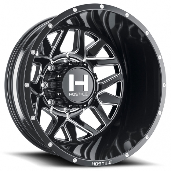 Hostile Off Road H402 Diablo-R in Gloss Black Milled (Blade Cut)