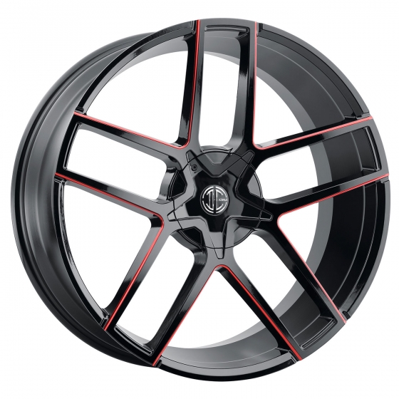 2Crave N64 in Gloss Black Milled (Red Accents) | Wheel Specialists, Inc.