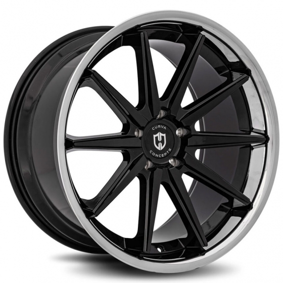 Curva Concepts C24 in Gloss Black (SS Chrome Lip)