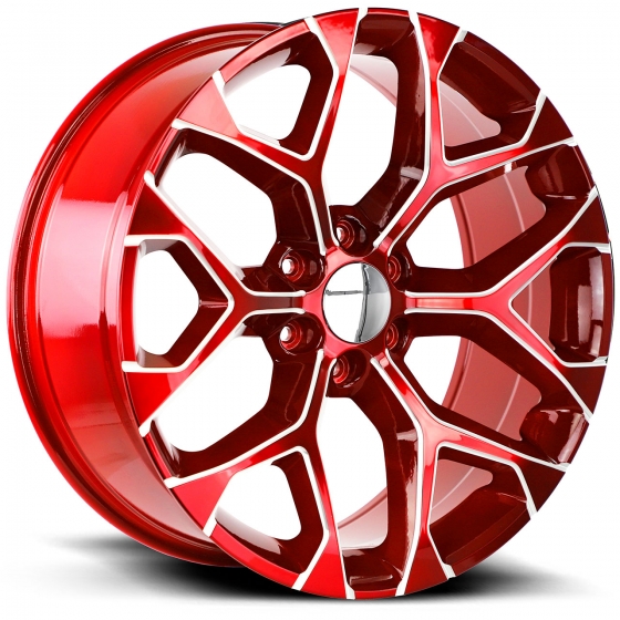 Wheel Replicas by Strada Snowflake in Candy Red Milled
