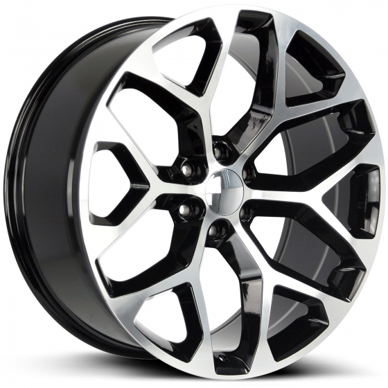 Wheel Replicas by Strada Snowflake in Gloss Black Machined