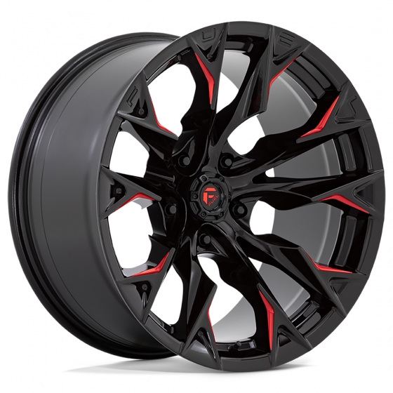 Fuel Flame D823 in Gloss Black Red Milled