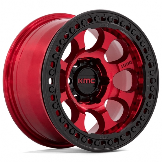 KMC KM237 Riot (BL) in Candy Red (Black Ring)